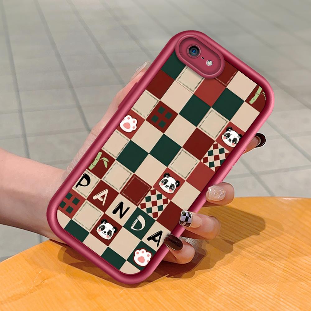 Soft Silicone Square Ladder Printing Pattern Phone Casing Full Cover Camera Shockproof Protection Rubber Case for iPhone Infinix Tecno OnePlus