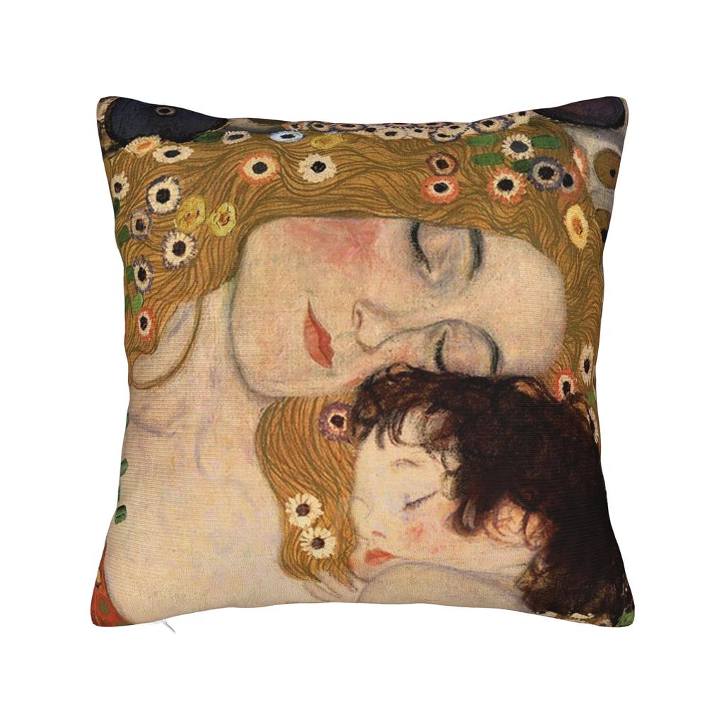 Gustav Klimt Freyas Pillowcase Polyester Cushion Cover Decorations Abstract Art Pillow Case Cover Home Square 45X45cm