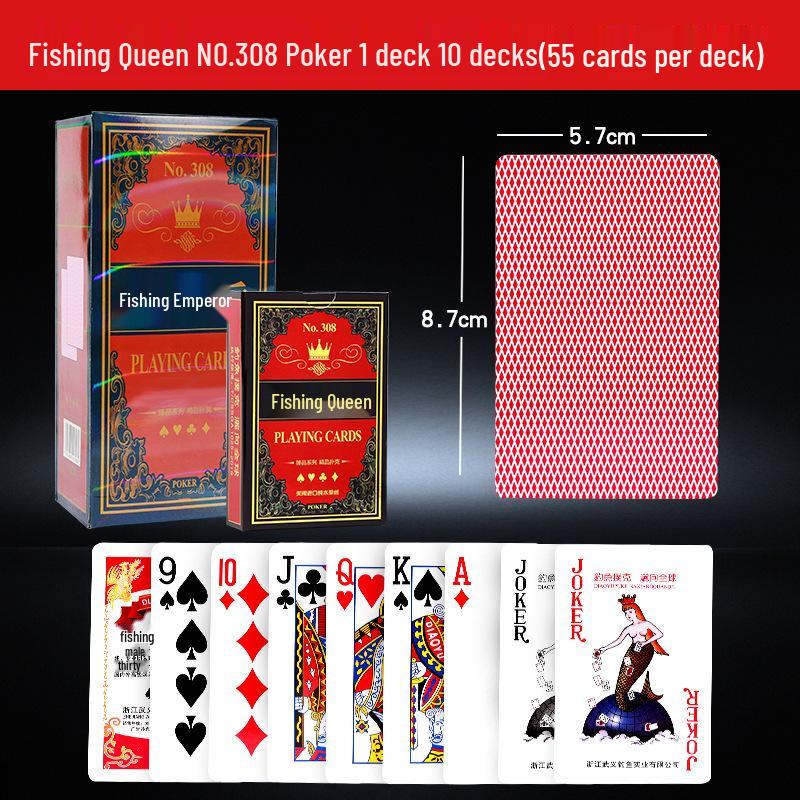 Carte da Poker da Pesca Originali: 10 Mazzi per Intrattenimento Domestico, Giochi da Tavolo, Guandan, Dou Dizhu.