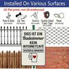 2D Flat, 1pc Vintage German Humorous Bathroom Aluminium Decorative Sign & Plaque, "DIES IST EIN Badezimmer KEINE INTERNETCAFÉ" for Home Kitchen