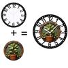 25cm Circular Iron Wall Clock with a Raven or Crow