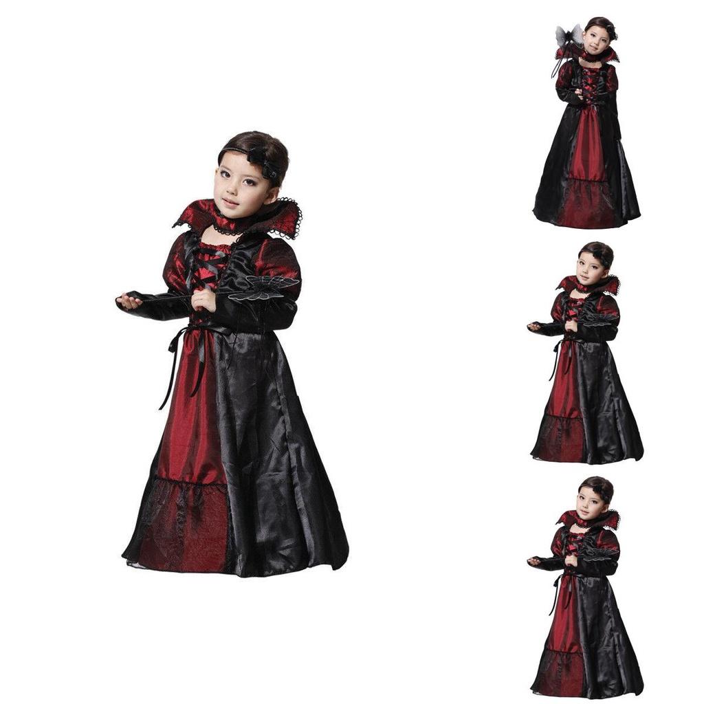 Enchanting Vampire Maxi Long Dress For Girls Perfect For Halloween Witch Parties