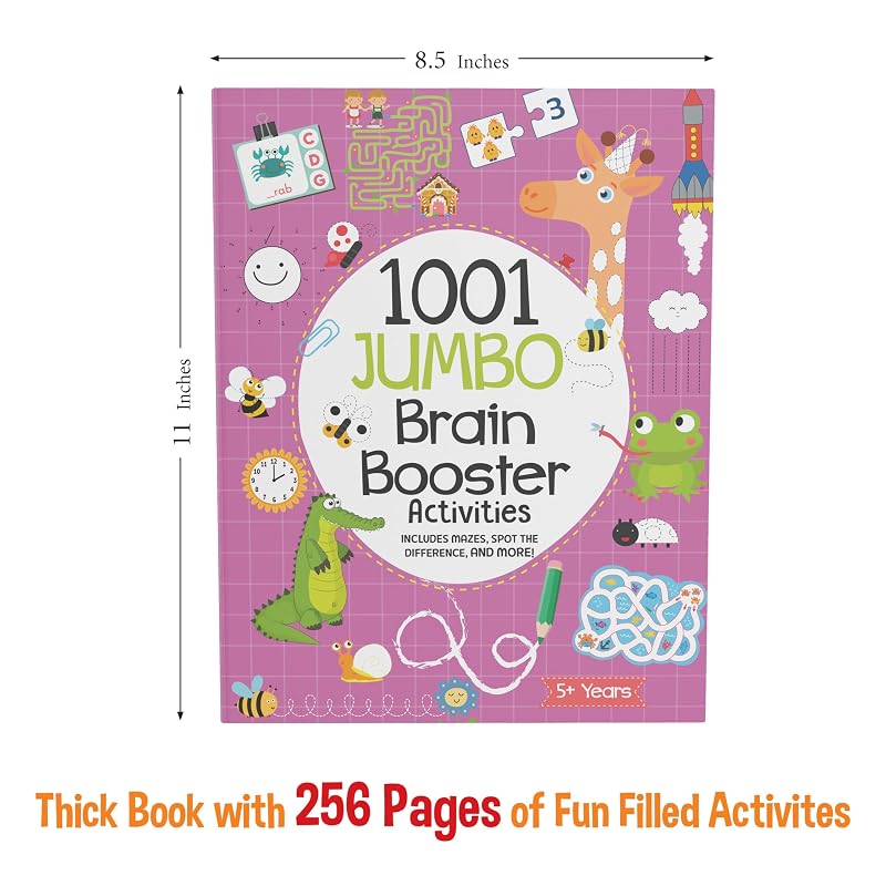 1001 Jumbo Brain Booster Activities For To Years Old Kids|Enhance The Child Mind With Cognitive Excellence With Interactive Activity Book