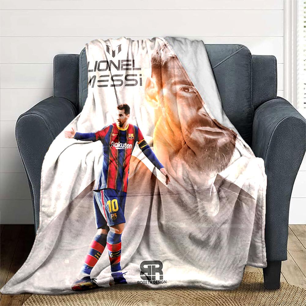 Pink Stripes Soccer Star Blanket Comfortable Perfect for Bed Chair Livingroom All-Season Use Digital Print Best Holiday Gift for Friends Family
