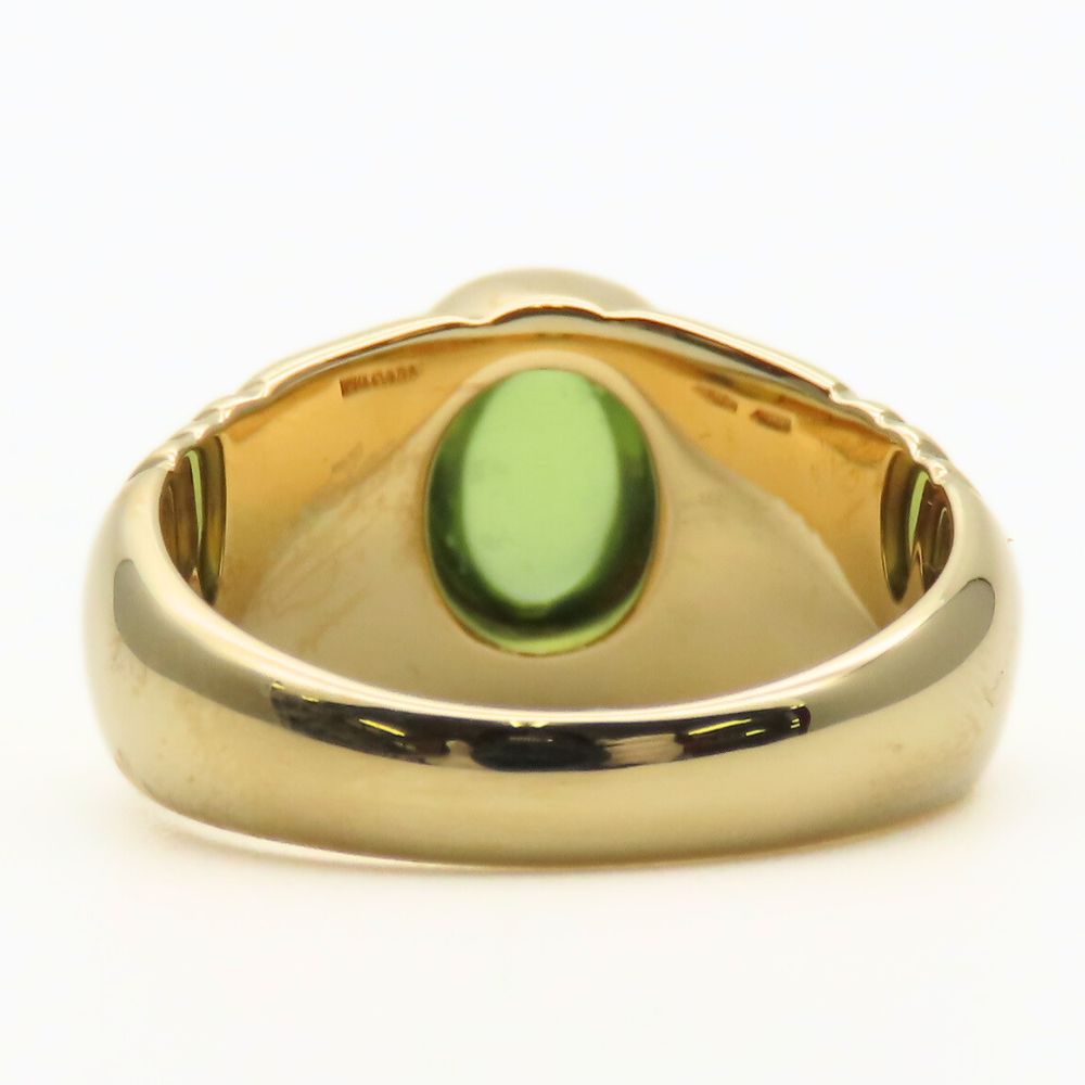 Used BVLGARI Ring EU#49.5 K18 yellow gold 8.5g Yellow Gold green jewelry