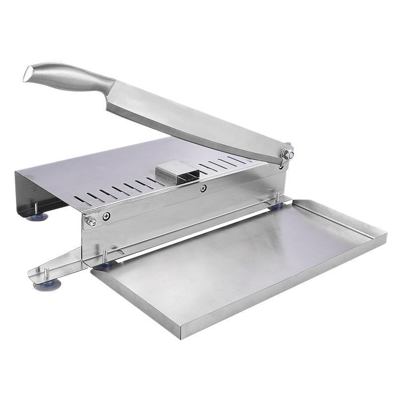 Eejiao Cake & Meat Slicer: Multifunctional Stainless Steel Slicing Knife with Chopping Board for Chinese Medicinal Materials