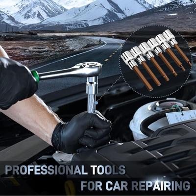 High Quality 1/2‘ Drive Hex Bit Sockets 4-14mm Durable DisassemblyTool Metric Alloy Steel Joint Hexagonal Remover Repair Tools