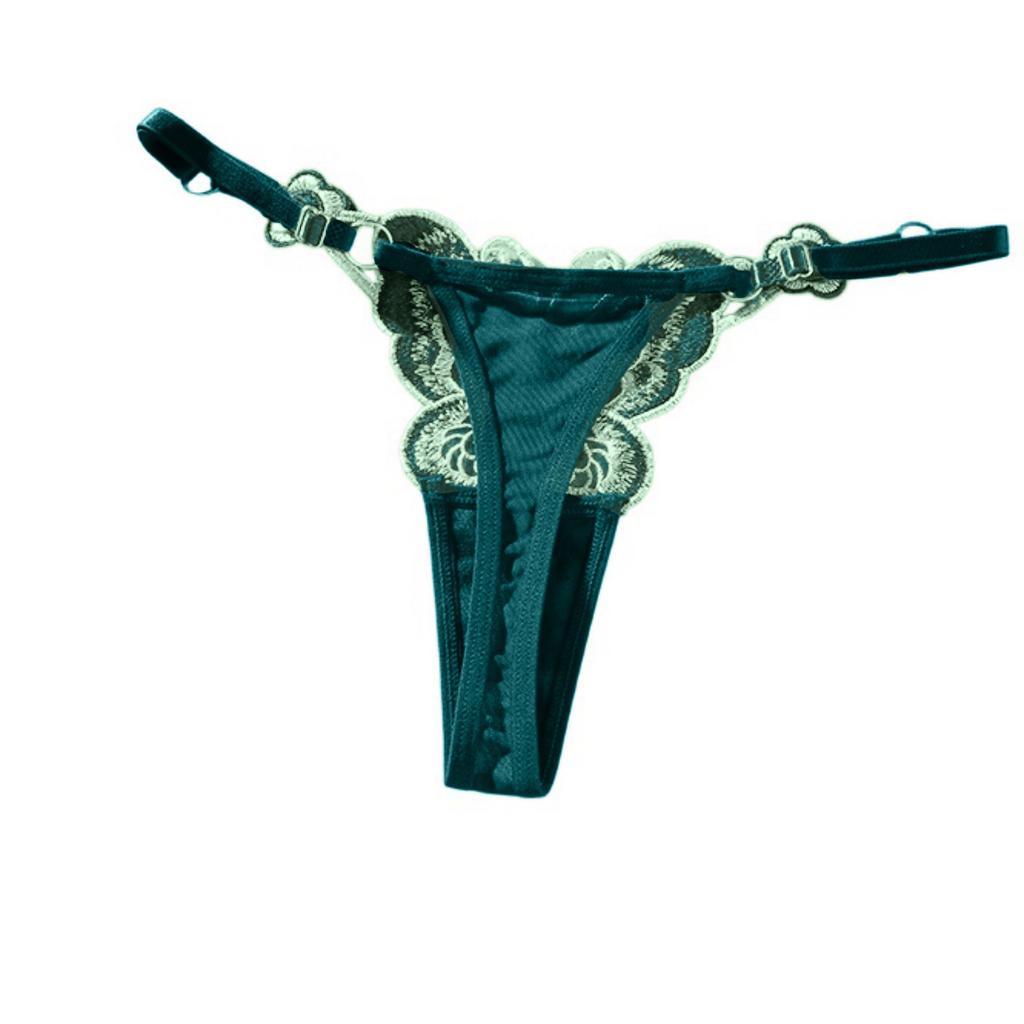 Fashion Butterfly Thong Female Sexy Hotembroidery Adjustable Low Waist Panties For Women
