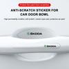 8Pcs Transparent Car Door Handle Bowl Anti Scratch Protective Sticker For Skoda Octavia Superb Rapid Kodiaq Karoq Fabia Kamiq Roomster Citigo