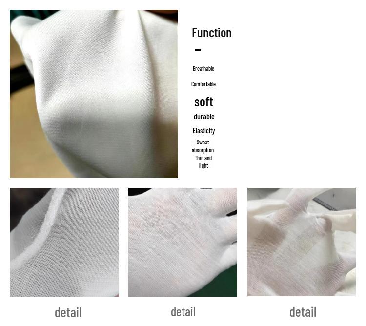 Pure Cotton Wear-Resistant Disposable White Gloves for Work and Etiquette