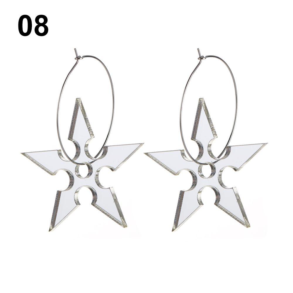 Jewelry Cool Mirror Surface Acrylic Darts Hoop Earrings Dragon Pattern Dragon Earrings Totem