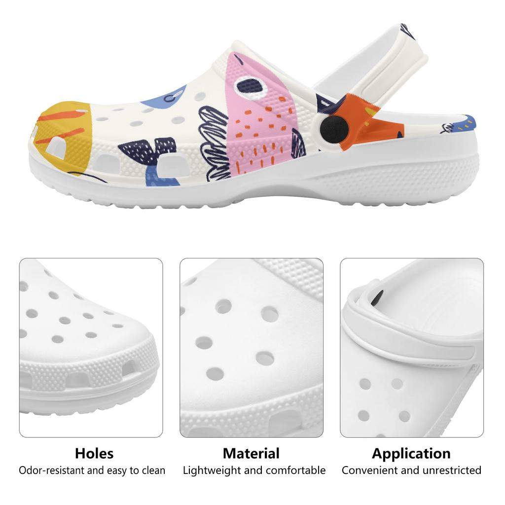 For Women Men Printed EVA Clogs Soft Comfortable Comfortable Breathable Slip On Casual Footwear Summer Sandals Daily Walking Wear