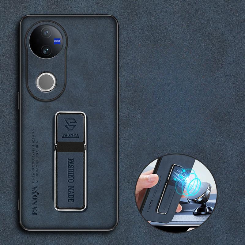 

Для VIVO V50 чехол из овчины для VIVO V50 Lite V 50 V50E Y39 Y29 4G Y19S S20 Pro матовый силиконовый бампер держатель подставки чехол For VIVO V50 lite синий