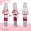 38CM Christmas Nutcracker Macaron-themed Soldiers Handcrafted Nutcracker Soldier Christmas New Year Festival Decoration Gift