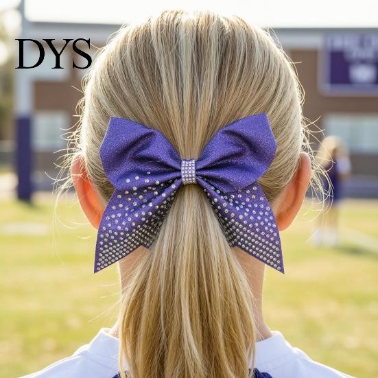 Glitter Bow Hair Clips Sparkling Clip, Sequin Clip for Cheerleading Aerobics Stage Accessories Performance And Dance Team Accessories, Decorative Ties