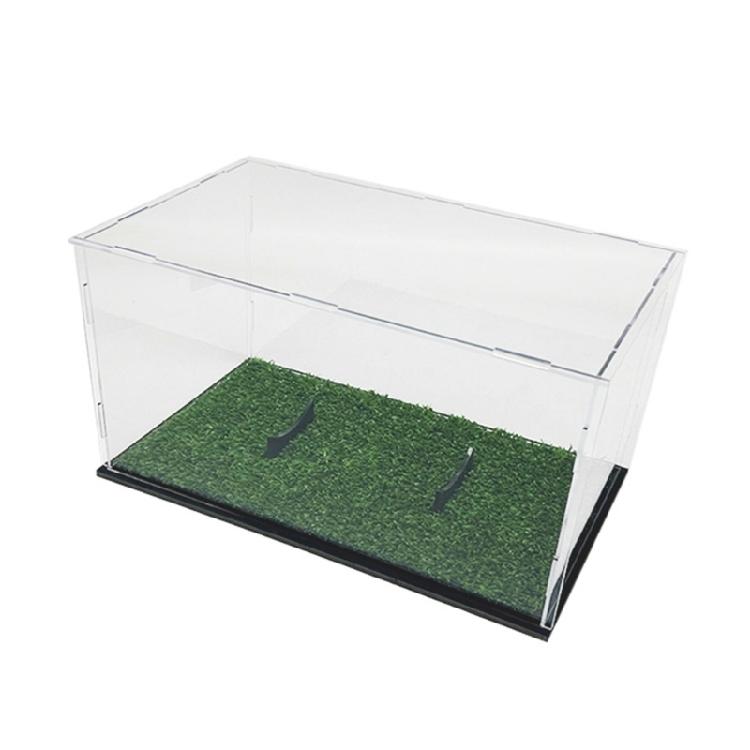 Softball Basketball Holder Box for Organization & Showcases, Football Display Case, Acrylic Clear Display Box with Stand