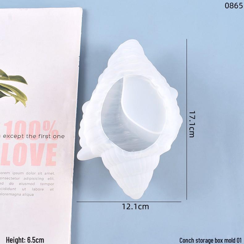 Poppy DIY Crystal Resin Mold: Creative Seashell Storage Box Silicone Mold