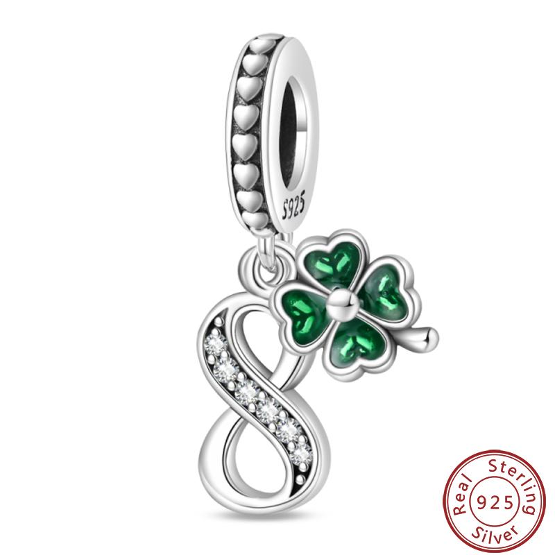 Lucky Collection Copper Craft Lucky Number Clover Green Charms Beads 3Mm Diy Elegant Holiday Fine Jewelry Gifts