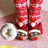 Winter Warm Socks Women Penguin Plush Soft Female Non Grip Floor Slippers Short Sock Fuzzy Fluffy Deer Elk Bear Christmas Gift