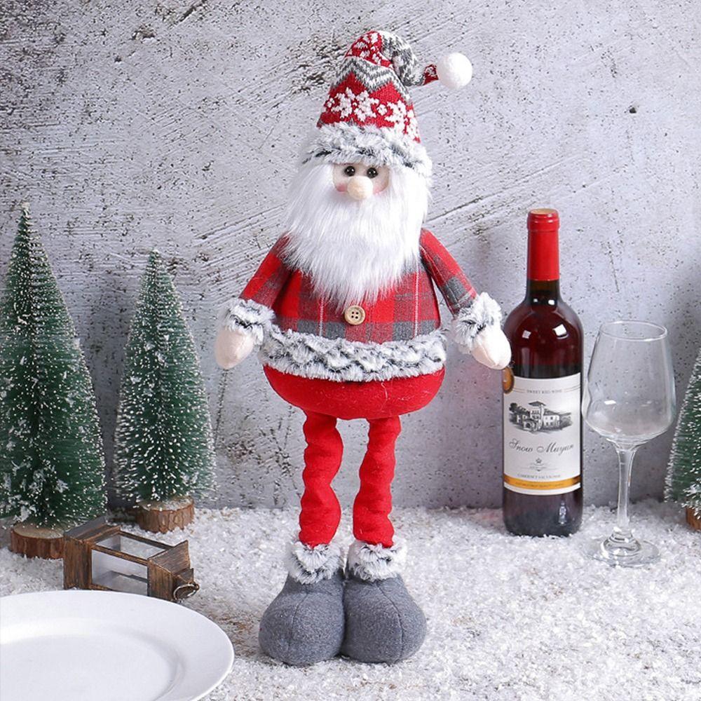 Standing Santa Claus Retractable Doll Snowman Elk Merry Christmas Decoration  Home Decoration