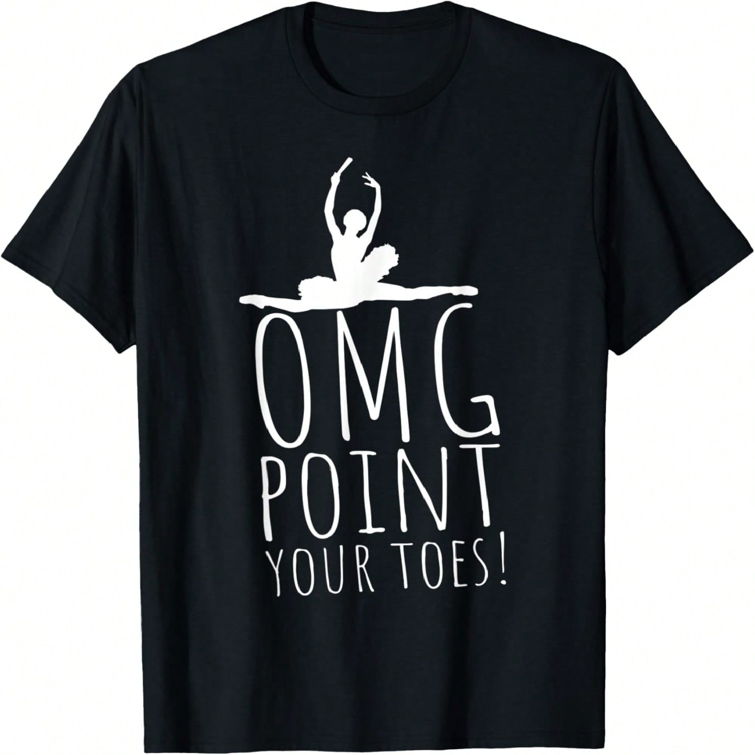 OMG Point Your Toes! Ballet Teacher Trainer Cute Ballerina T-Shirt S разноцветный