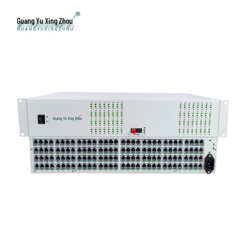 GY-128P4FE 128-Channel Telephone & 4-Port Fast Ethernet Fiber Optic Transceiver