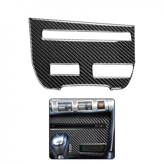 For Nissan GT-R R35 Carbon Fiber Interior Central Console CD Panel Cover Trim