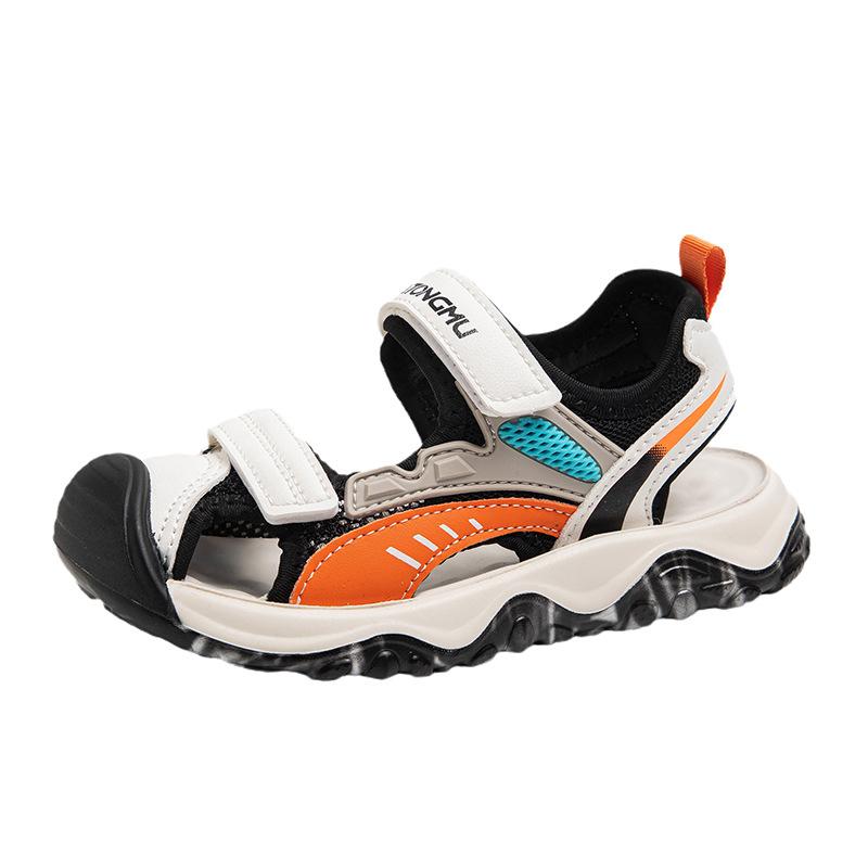 Children's Light Sandals Summer Boys Bag Head Cool Slippers Girls Hollow Beach Shoes