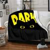 1pc DARK CAT Soft Flannel All Season Throw for Home, Office, Outdoor UseDurable Comfort Soft Warm Throw for Home