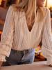 Women's V-Neck Solid Color Long-Sleeve Shirt - 2025 Collection