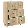 Drawer Cabinet Sonoma Oak 66 X 34.5 X 90 Cm Particleboard