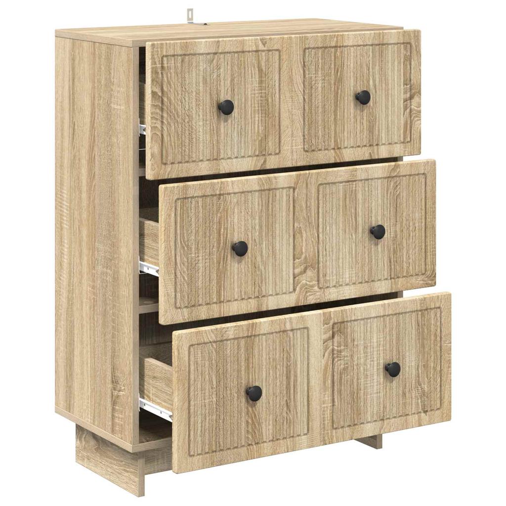 Drawer Cabinet Sonoma Oak 66 X 34.5 X 90 Cm Particleboard