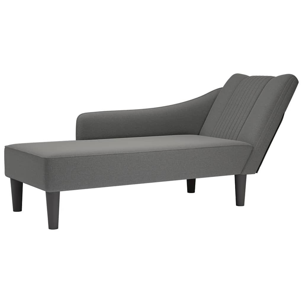 Chaise Longue with Right Armrest Dark