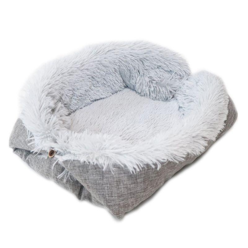 Calming Bed House Cushion Sofa for Kitten Puppy Autumn Winter Gift for Pet Owner Washable Cushion Bed top sale