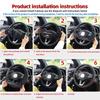 Four Seasons Motors Steering Wheel Cover Non Slip Sweat Absorbent Fiber PU Leather Handle Cover Bread Off Road Pickup Sedan
