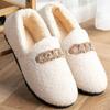 2025 Autumn/Winter Korean-Style Moccasins: Women's Indoor/Outdoor Shallow Cut Velvet Cotton Shoes