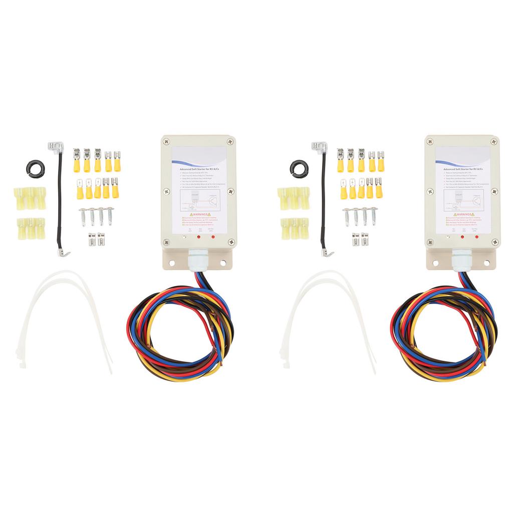 2PCS Soft Start for RV Air Conditioner Easy Start with Small Generator Water Resistant SSRV3T RV AC Soft Start Kit for