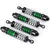 TRZX Aluminum Alloy Front and Rear Shock Absorbers, RC Damper Upgrade Parts for 112 Scale Tamiya 57409 Lunchbox RC Car (Green + Black)