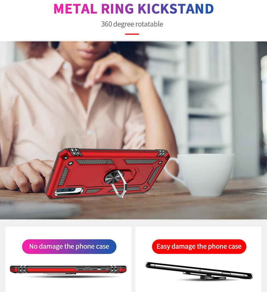 Armadura a prueba de golpes de silicona anillo de Metal funda para Huawei P30 Pro P20 Lite Y5 Y6 Y7 Pro P Smart 2019 Honor 8A 10 Lite Nova 3e 4e