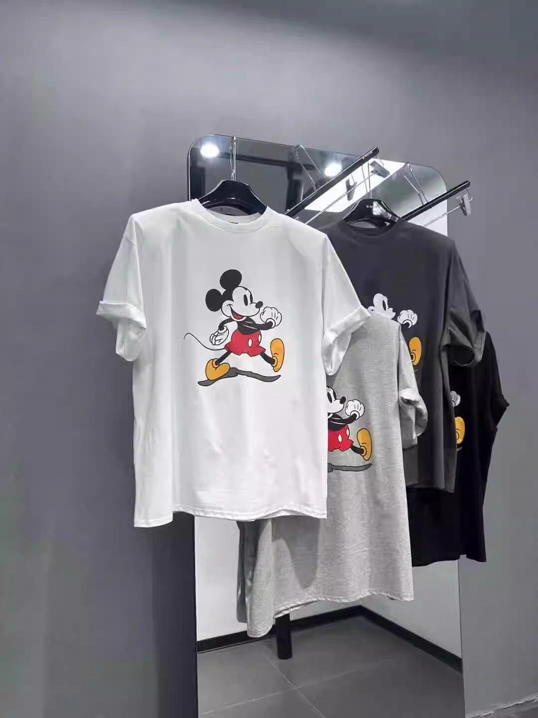 

Women s Plus Size Korean Mickey Print Cotton Short Sleeve T-Shirt 3XL