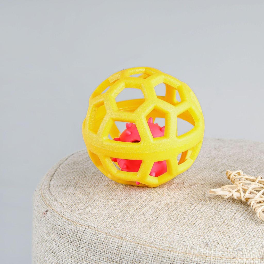 Durable Geometric TPR Pet Toy Ball for Dogs and Cats