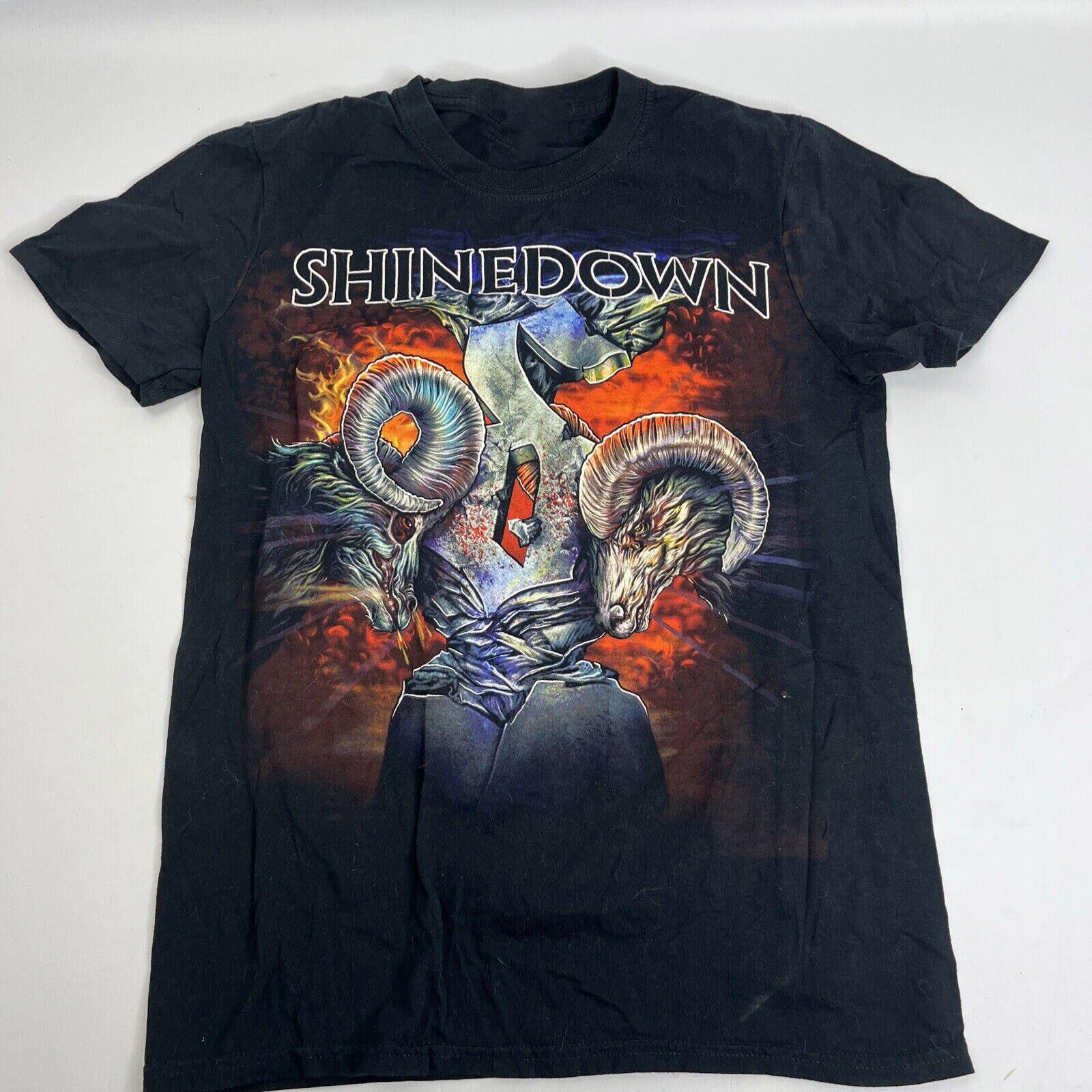 Shinedown Enemies Tour Short Sleeve Cotton Black All Size Shirt AH1007 XXXXL
