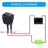 Round Rockers Switch ON Offs 23mm Toggle Switch 12V for Car Marine Boats Trailer Prewired 2 Pin Switch