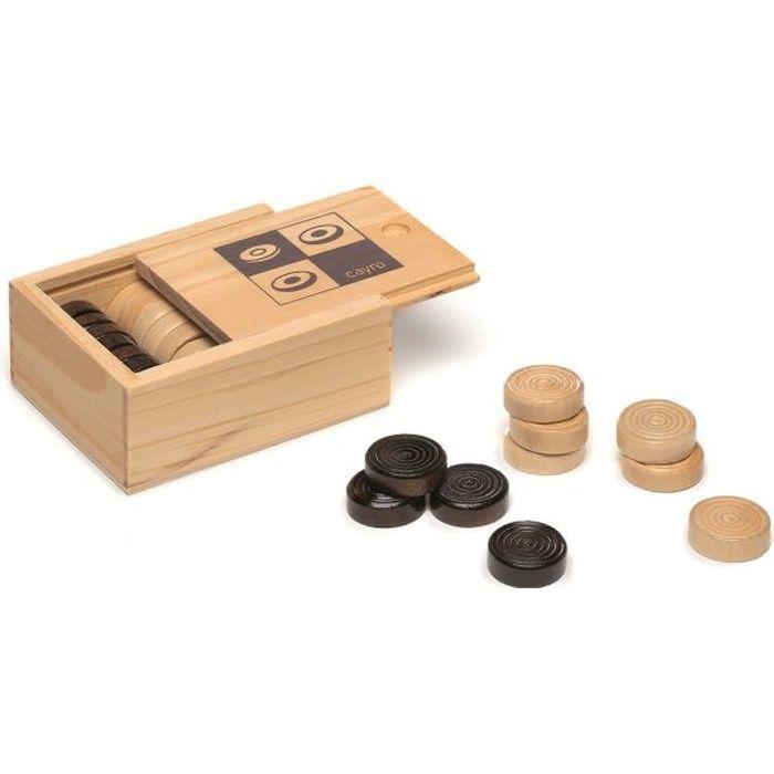 Jeu de dames en bois - CAYRO - Pions blancs - 2 joueurs - A partir de 6 ans