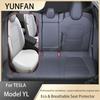 Wear Resistant Breathable PU Seat Cushion Set Split Single Seat & Back Protector Pad for Tesla Model Y YL Juniper 2025 Plus