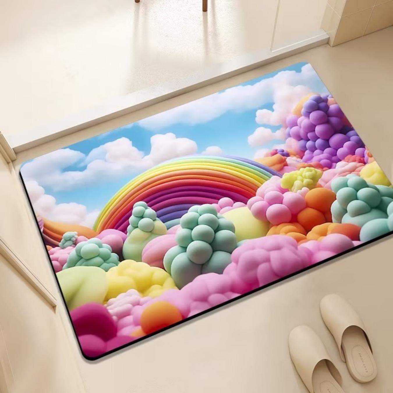 Диатомовая печать в ванной комнате утолщающий коврик для ванной нескользящие ковры — фото 15