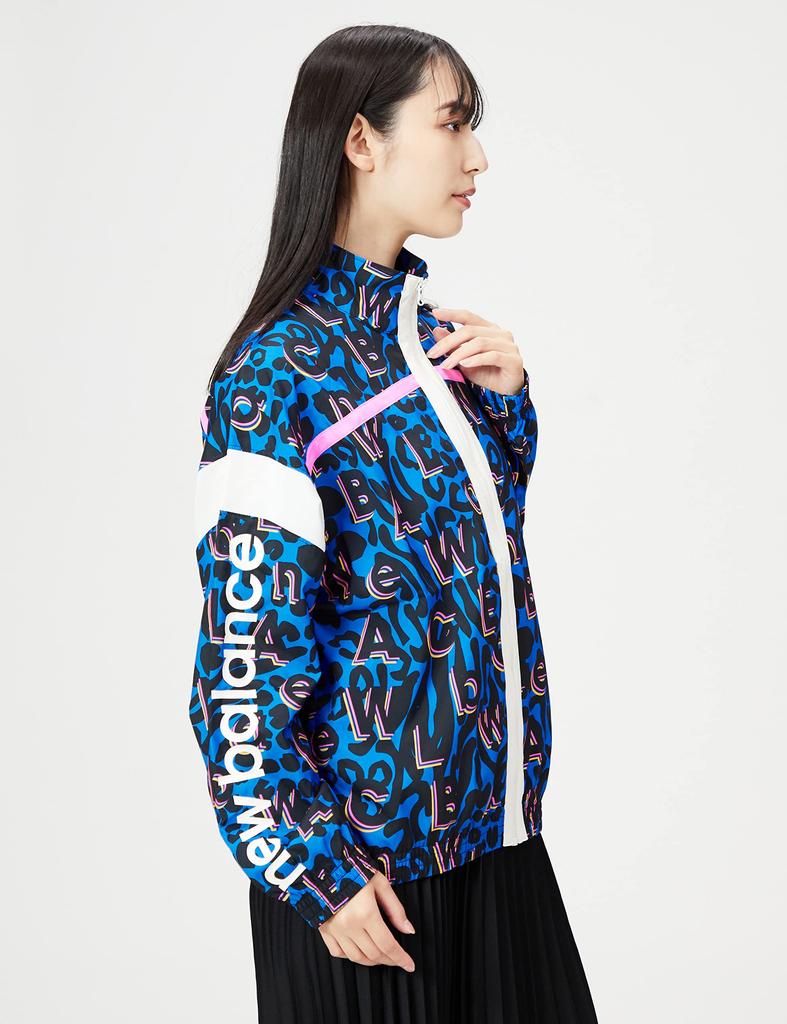 Relentless Stretch Woven Printed Jacket WJ13173 Serene Blue S [New Balance] Women's (SBU)