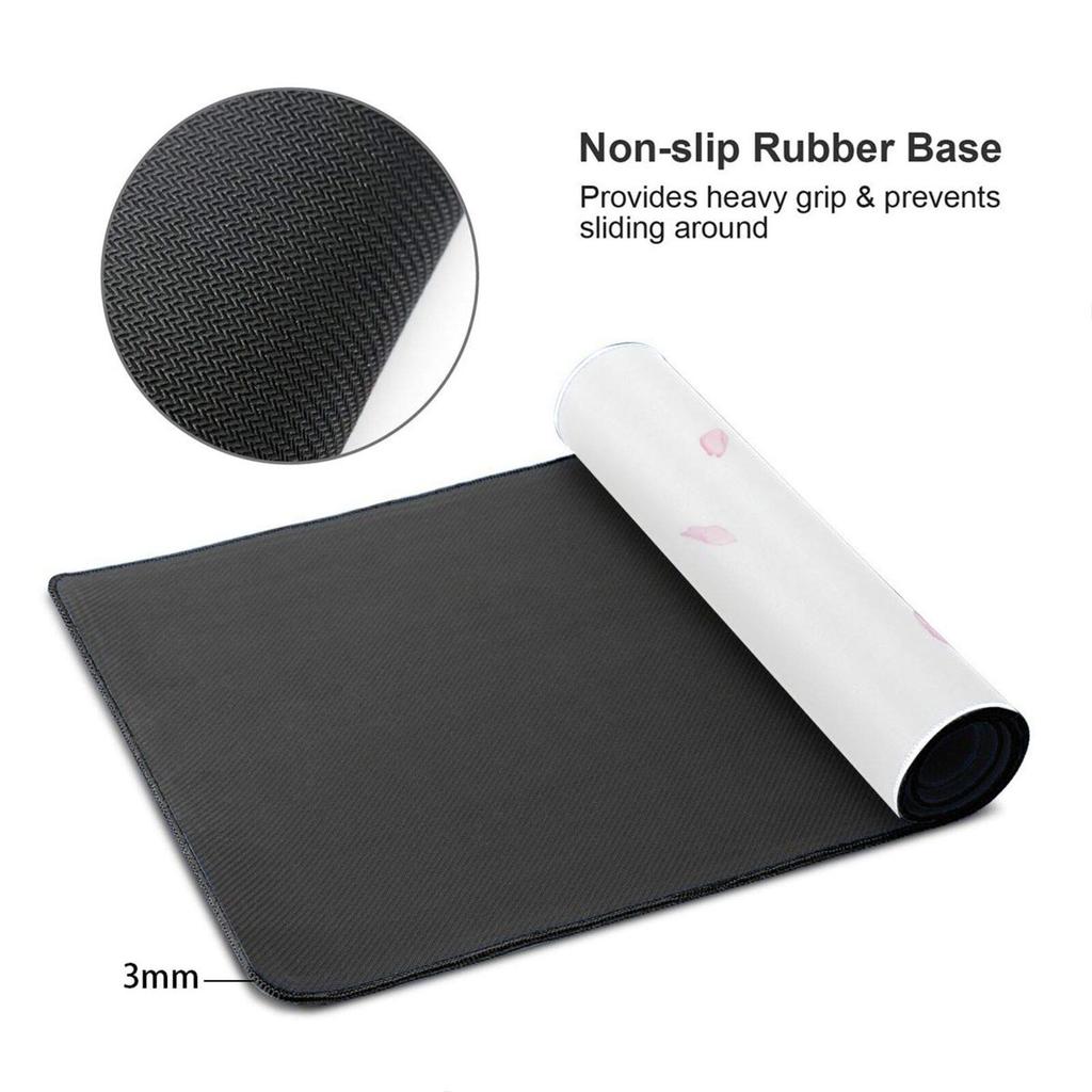 Mouse Cireș în Stil Japonez Acuarelă Mouse Dansator Birou Extra Tastatură Cauciuc Mouse Optic Cyber Ideal pentru Suprafață Moderată 40cm x 75cm