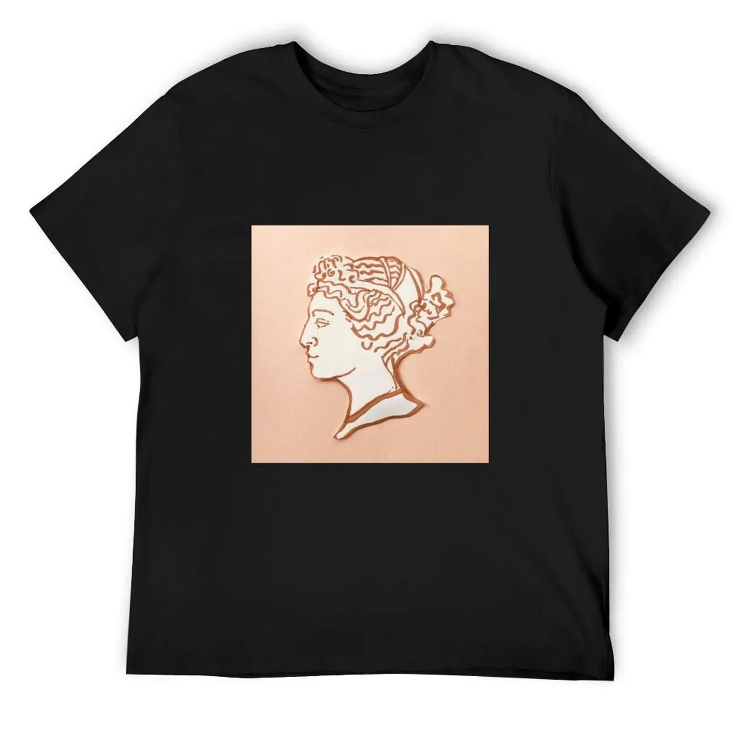 Hellenistic Girl Silhouette T-Shirt cotton man t-shirts Personalized t-shirt graphics sweat shirts, men S