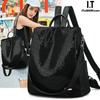 Ui Sequined Backpack Women's New Internet Celebrity Anti-theft Schoolbag Women's Korean Version of Oxford Cloth Travel Backpack Women's Large Capacity